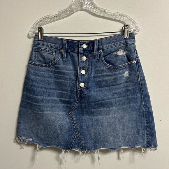 Maxwell Rigid Denim A Line Jean Skirt - Picture 1 of 4